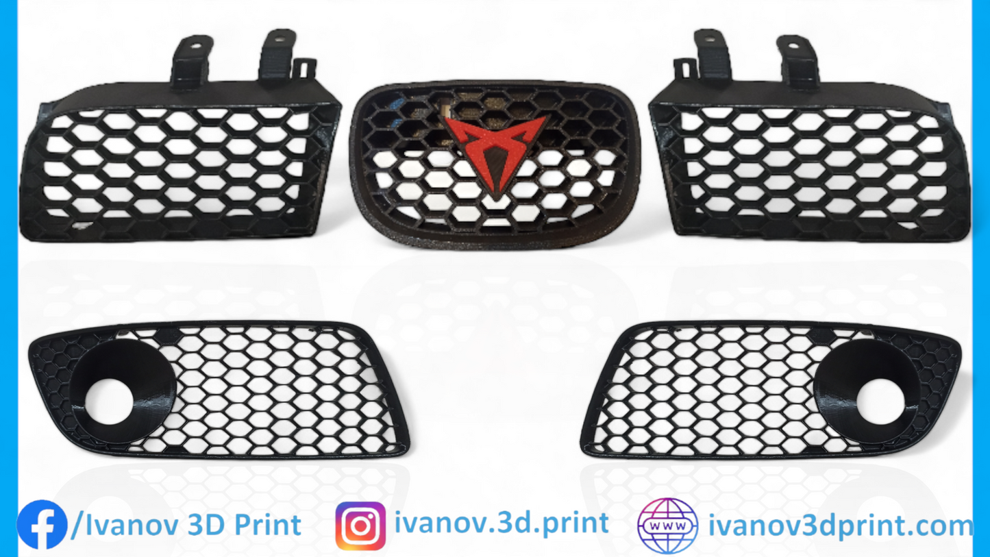 Комплект решетки (горни и долни) за CUPRA пакет за Seat Leon/Toledo 1M