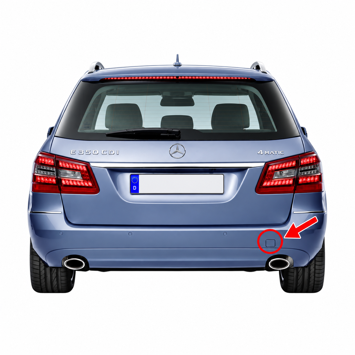 Mercedes-Benz E-Class S212 standard pre-facelift / facelift 2009-2016 капаче за кука за теглене