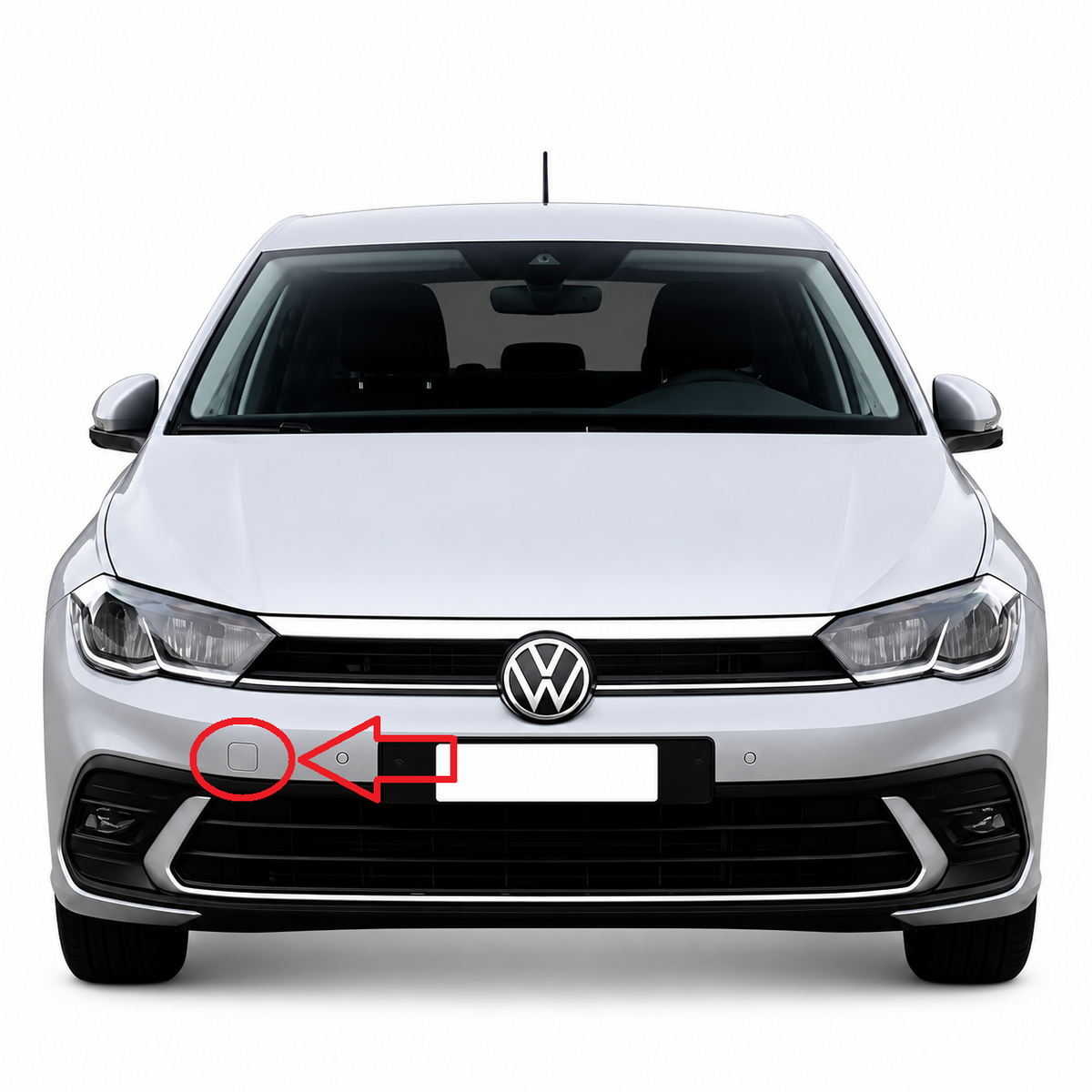 VW Polo AW facelift 2021-2026 капаче за кука за теглене