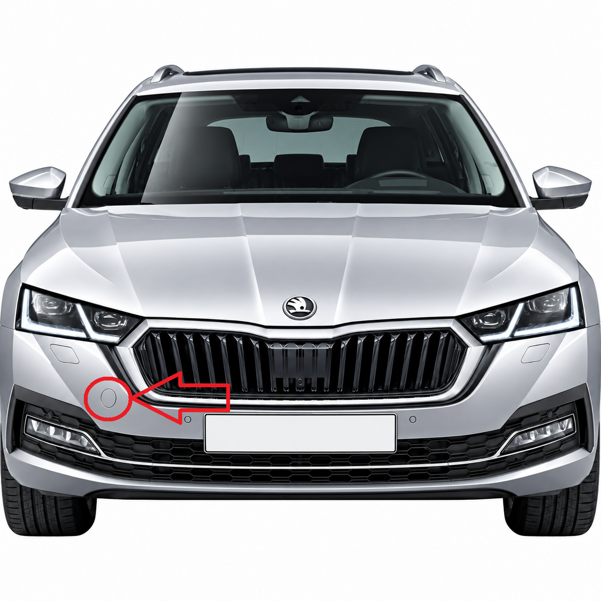 Skoda Octavia IV NX pre-facelift 2019-2024 капаче за кука за теглене
