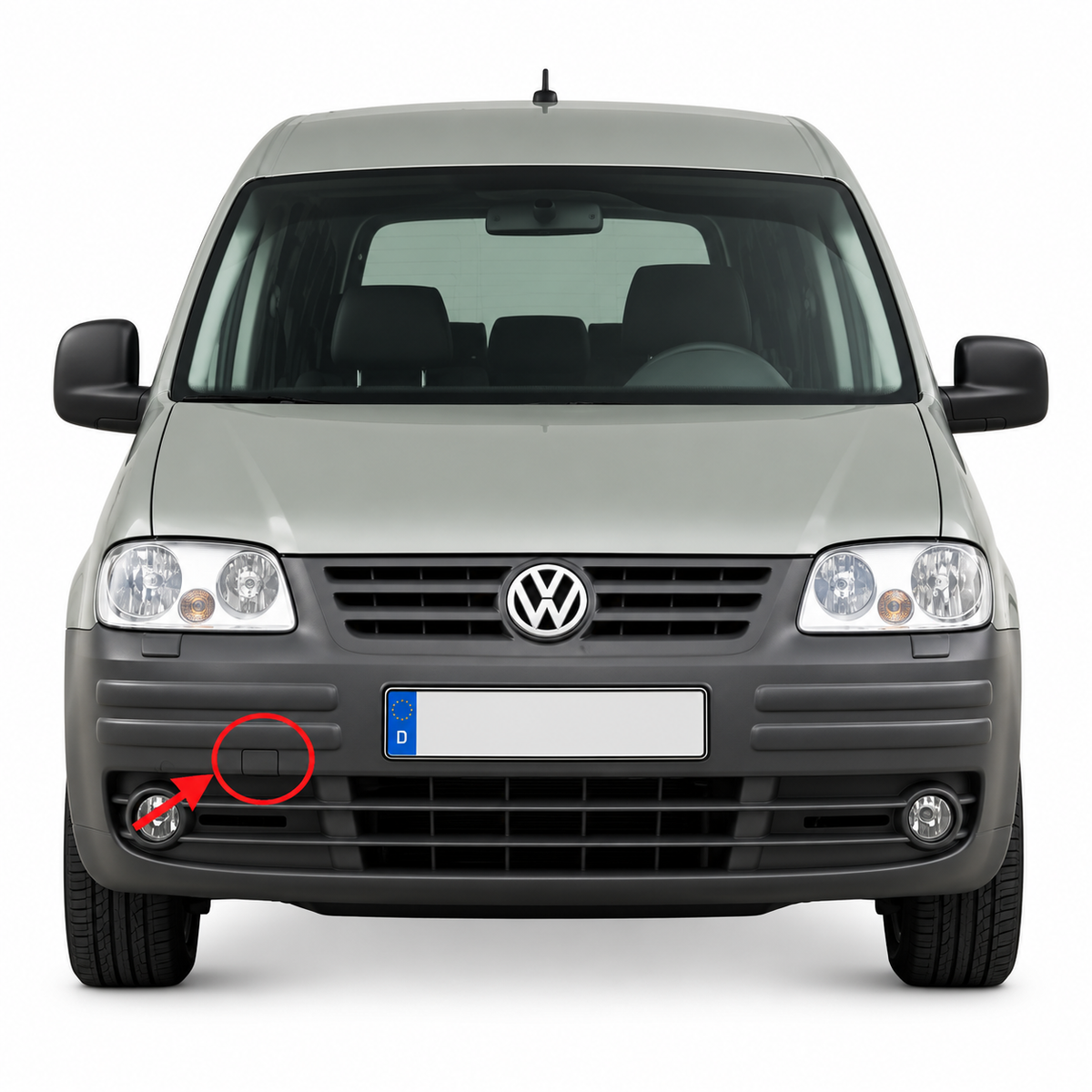 Volkswagen Caddy 2K pre-facelift 2004-2010 капаче за кука за теглене