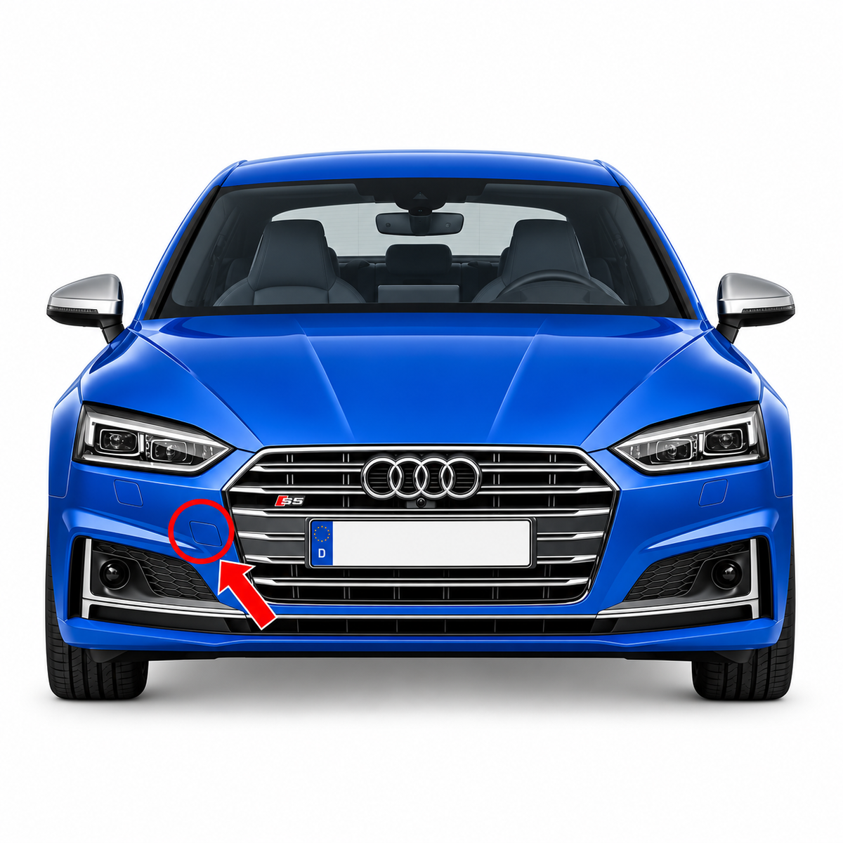 Audi A5 / S5 F5 S-line pre-facelift 2016-2020 капаче за кука за теглене