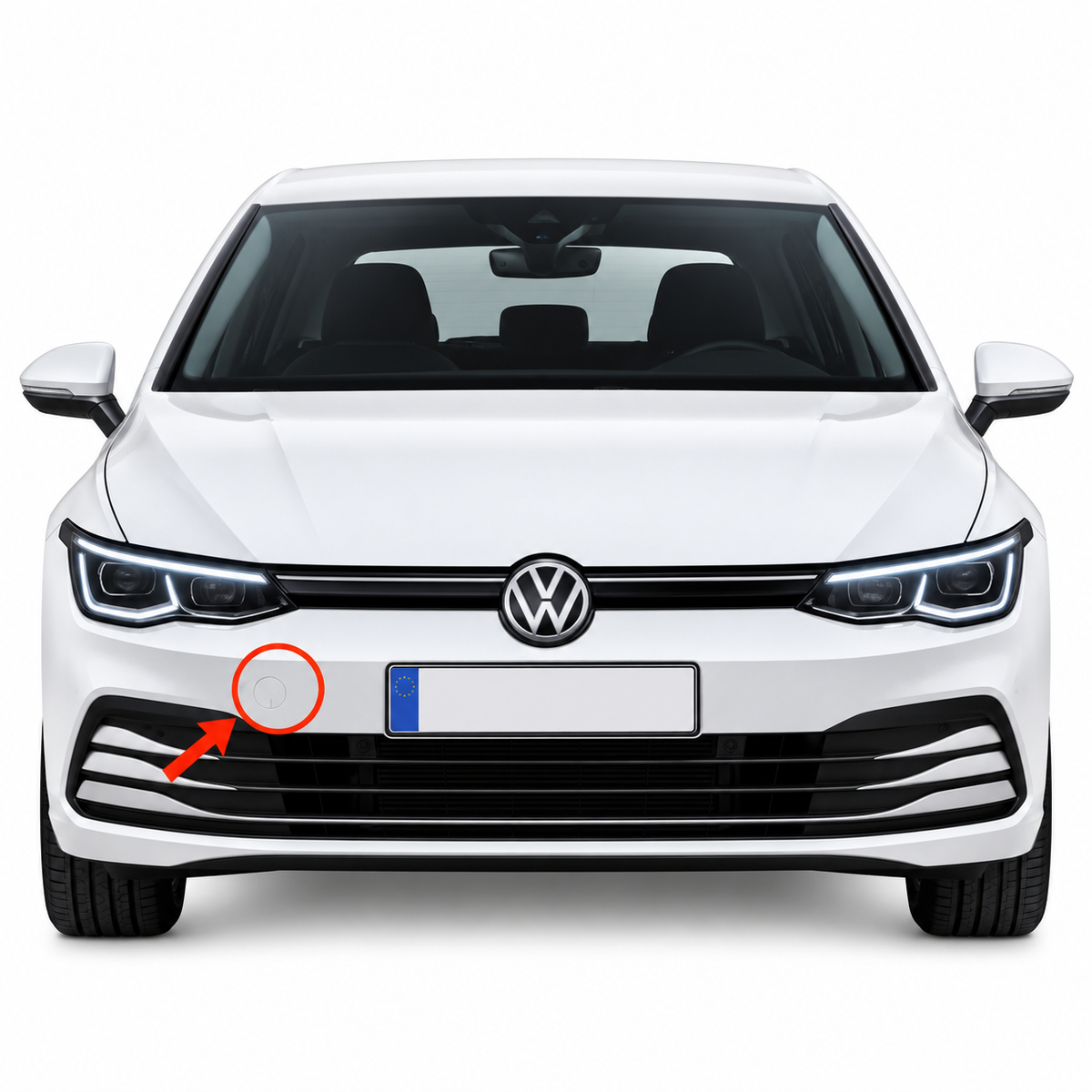 Volkswagen Golf Mk8 pre-facelift 2020-2024 капаче за кука за теглене