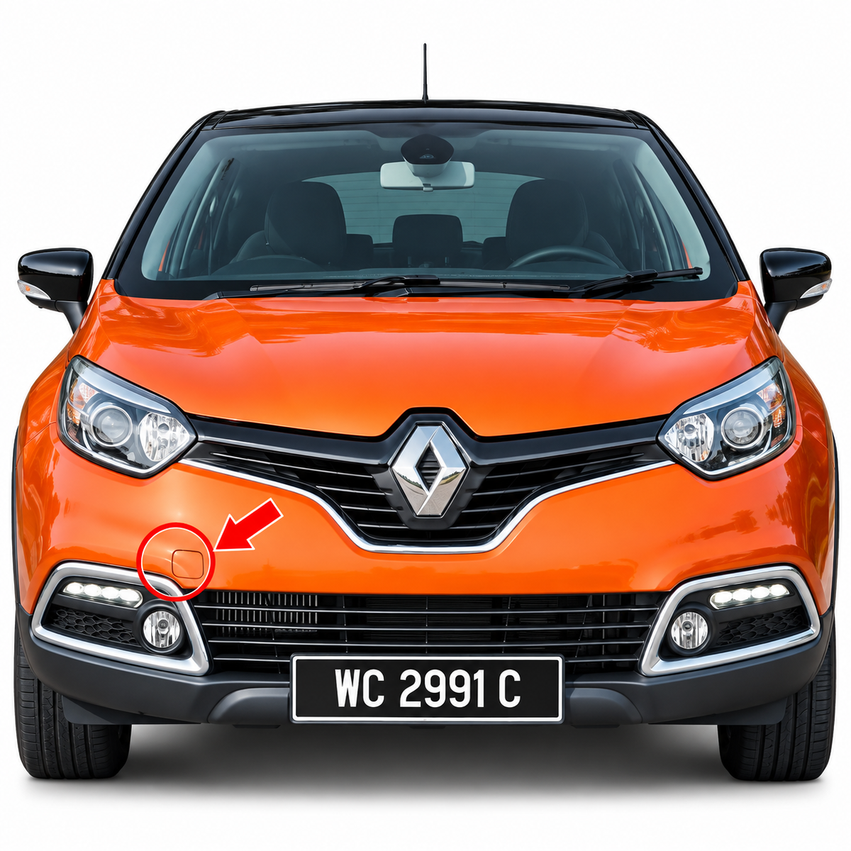 Renault Captur I J87 pre-facelift 2013-2017 капаче за кука за теглене