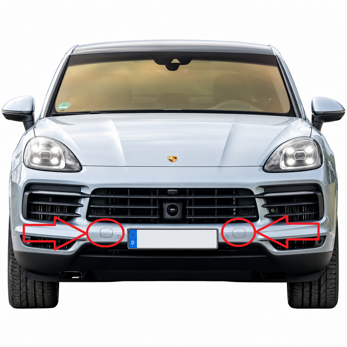 Porsche Cayenne Coupé 9YB facelift 2023-present капаче за кука за теглене