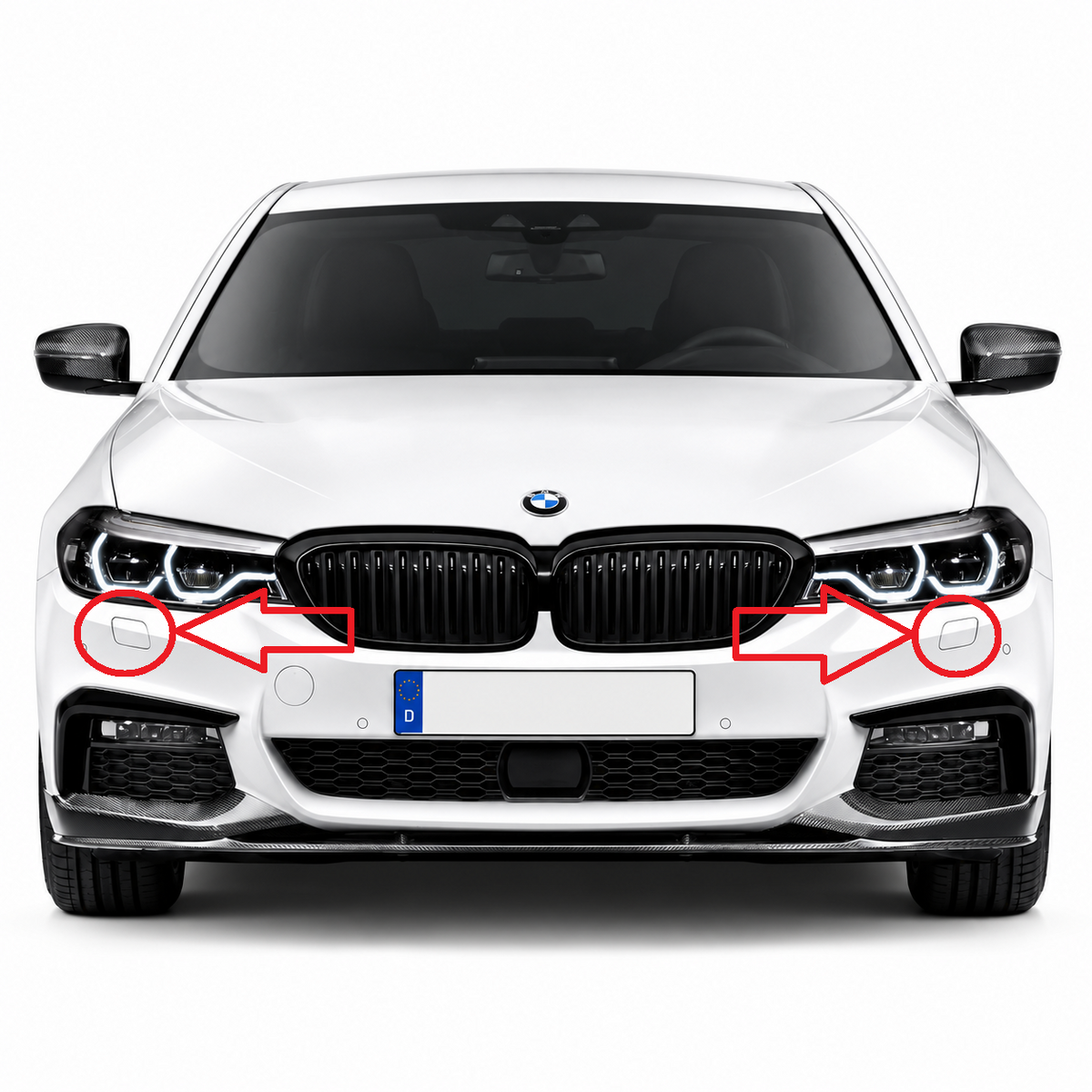 BMW 5 Series G30 / G31 M Sport pre-facelift 2016-2020 капачета за пръскалки на фарове