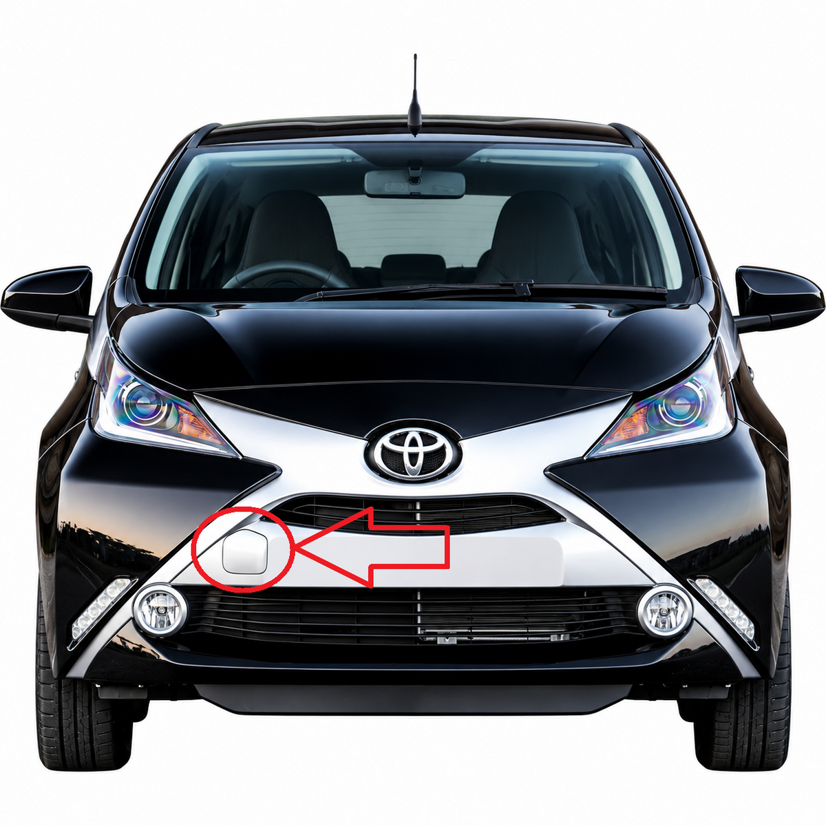 Toyota Aygo II AB40 pre-facelift 2014-2018 капаче за кука за теглене
