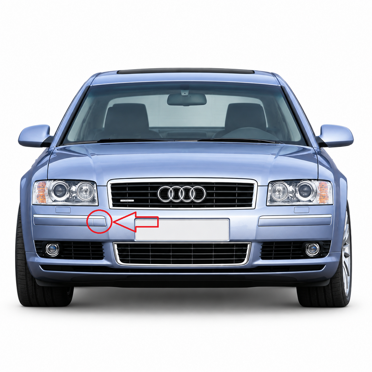 Audi A8 D3 pre-facelift 2002-2005 капаче за кука за теглене