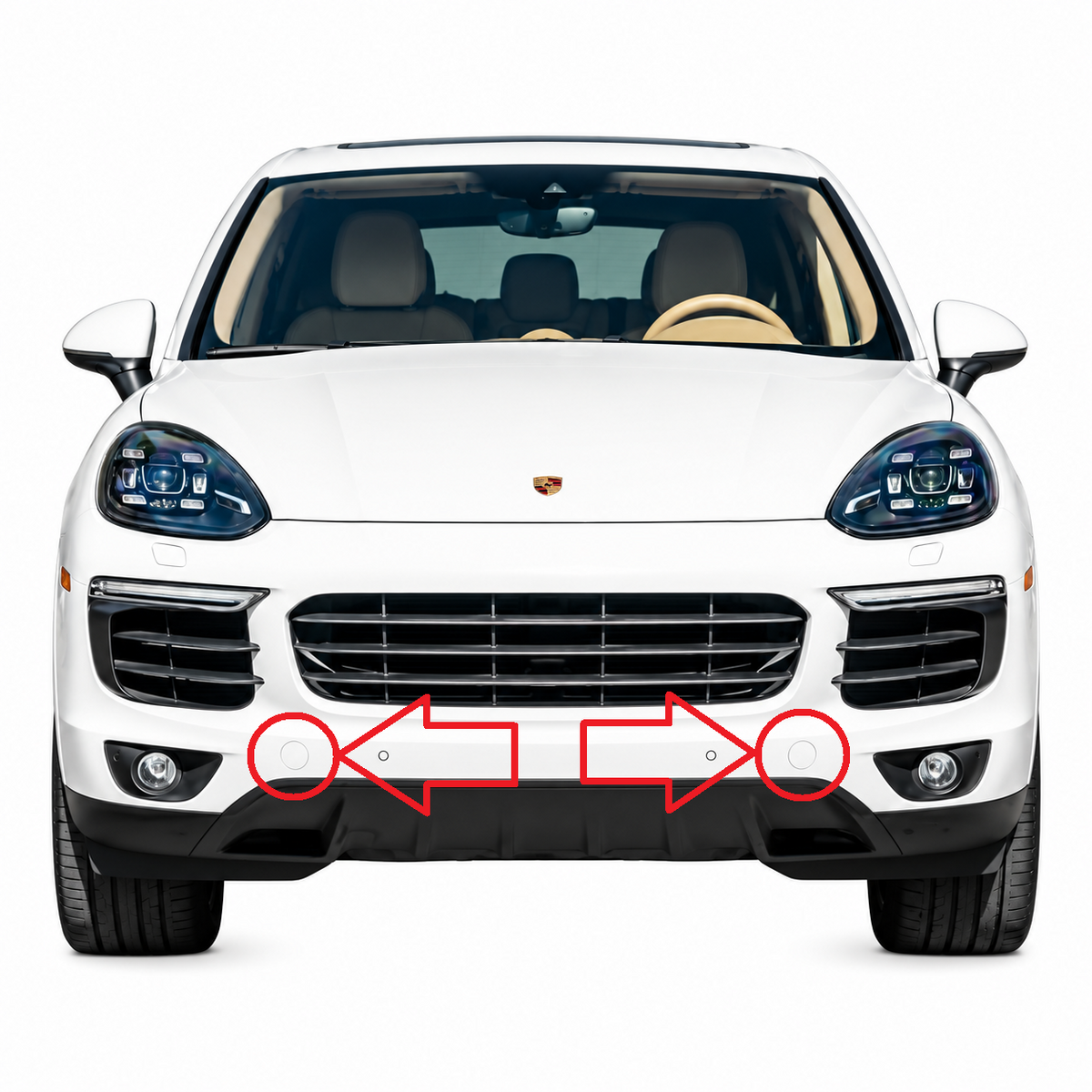 Porsche Cayenne 958.2 facelift 2014-2017 капаче за кука за теглене