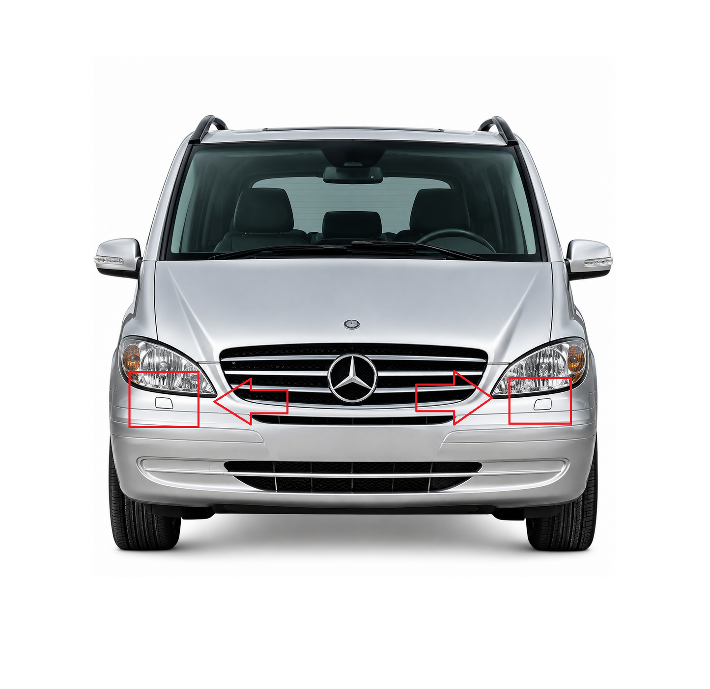 Mercedes Vito/Viano W639 2003-2014 капачета за пръскалки на фарове