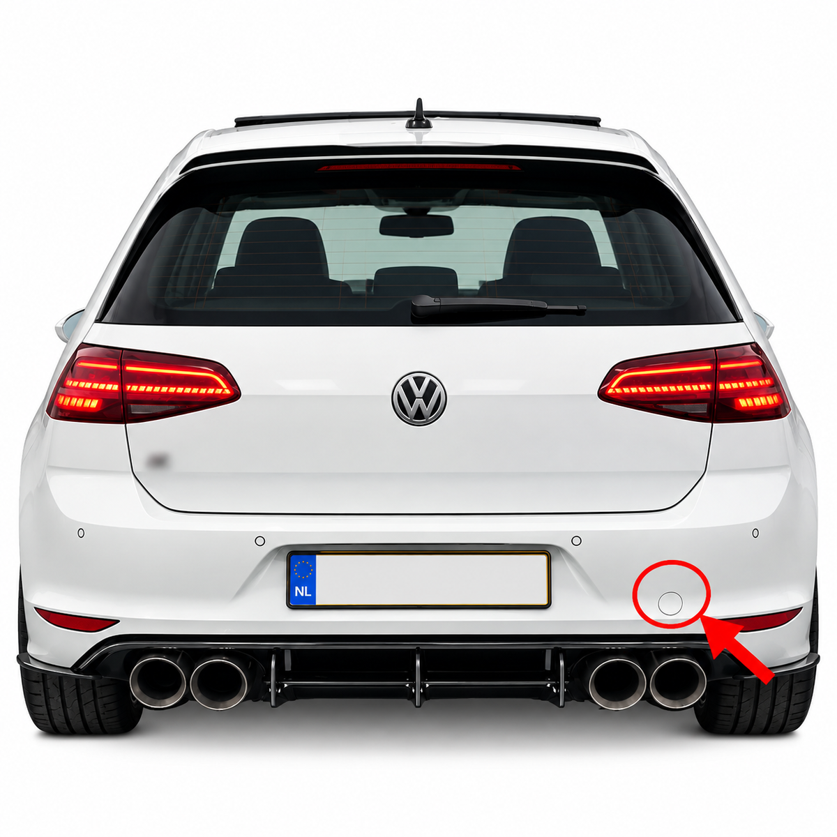 Volkswagen Golf Mk7.5 facelift 2017-2020 капаче за кука за теглене