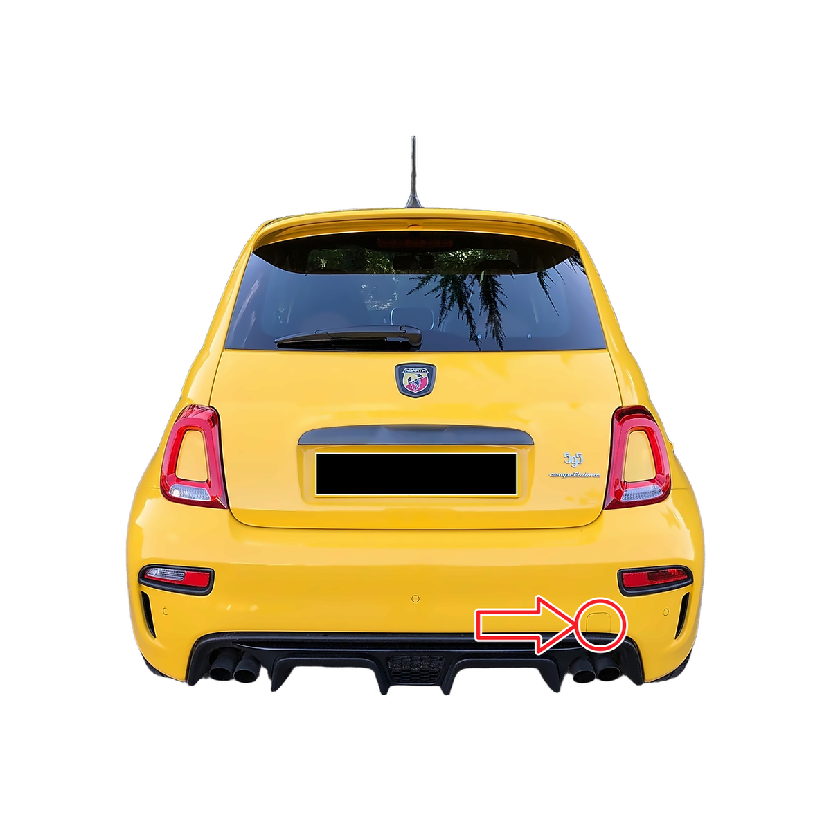 Fiat Abarth 595 / 695 312 facelift 2016-2024 капаче за кука за теглене