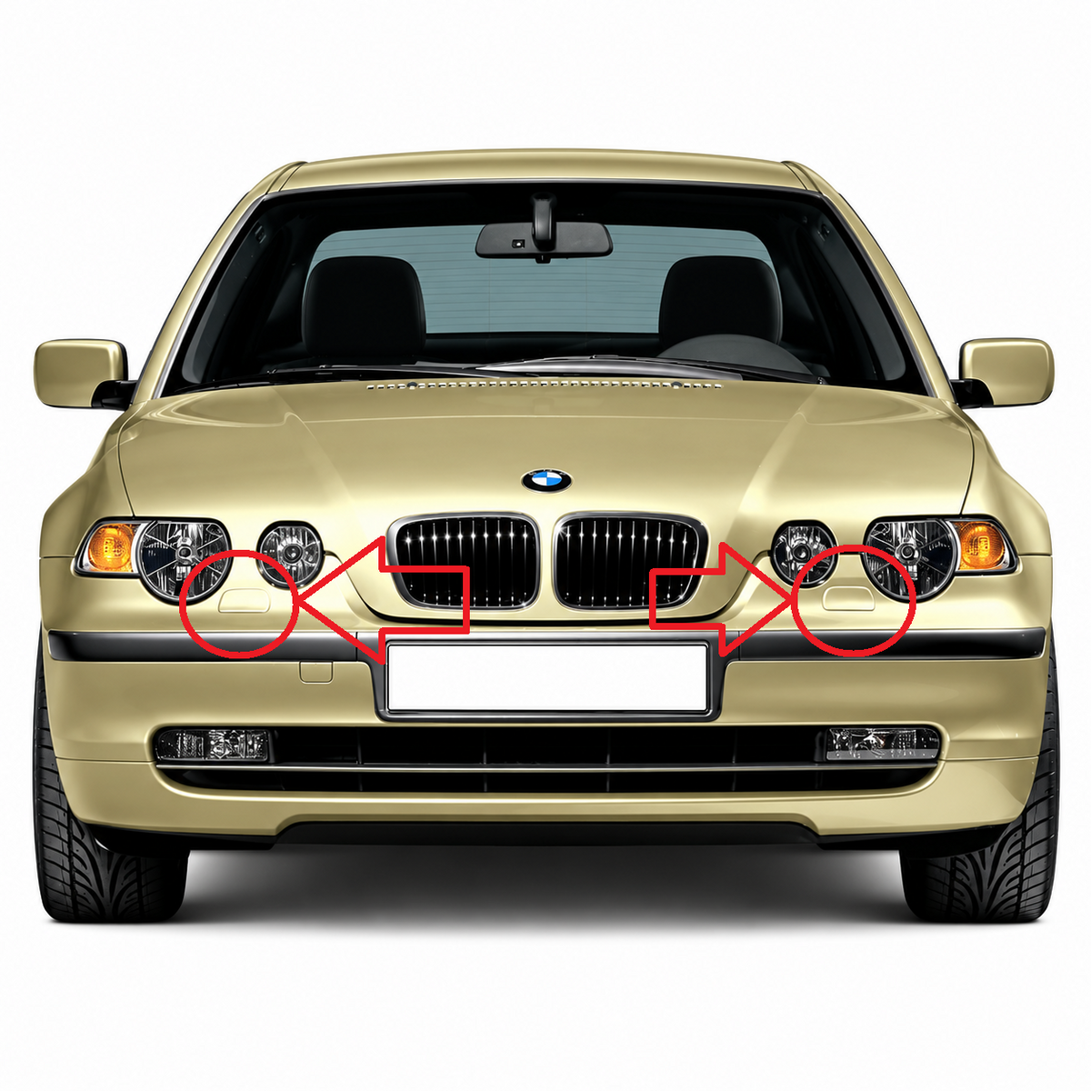 BMW 3 Series E46 Compact 2001-2004 капачета за пръскалки на фарове