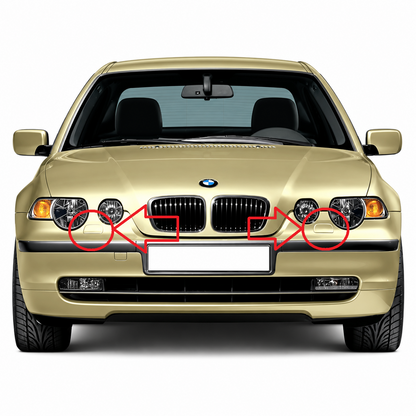 BMW 3 Series E46 Compact 2001-2004 капачета за пръскалки на фарове