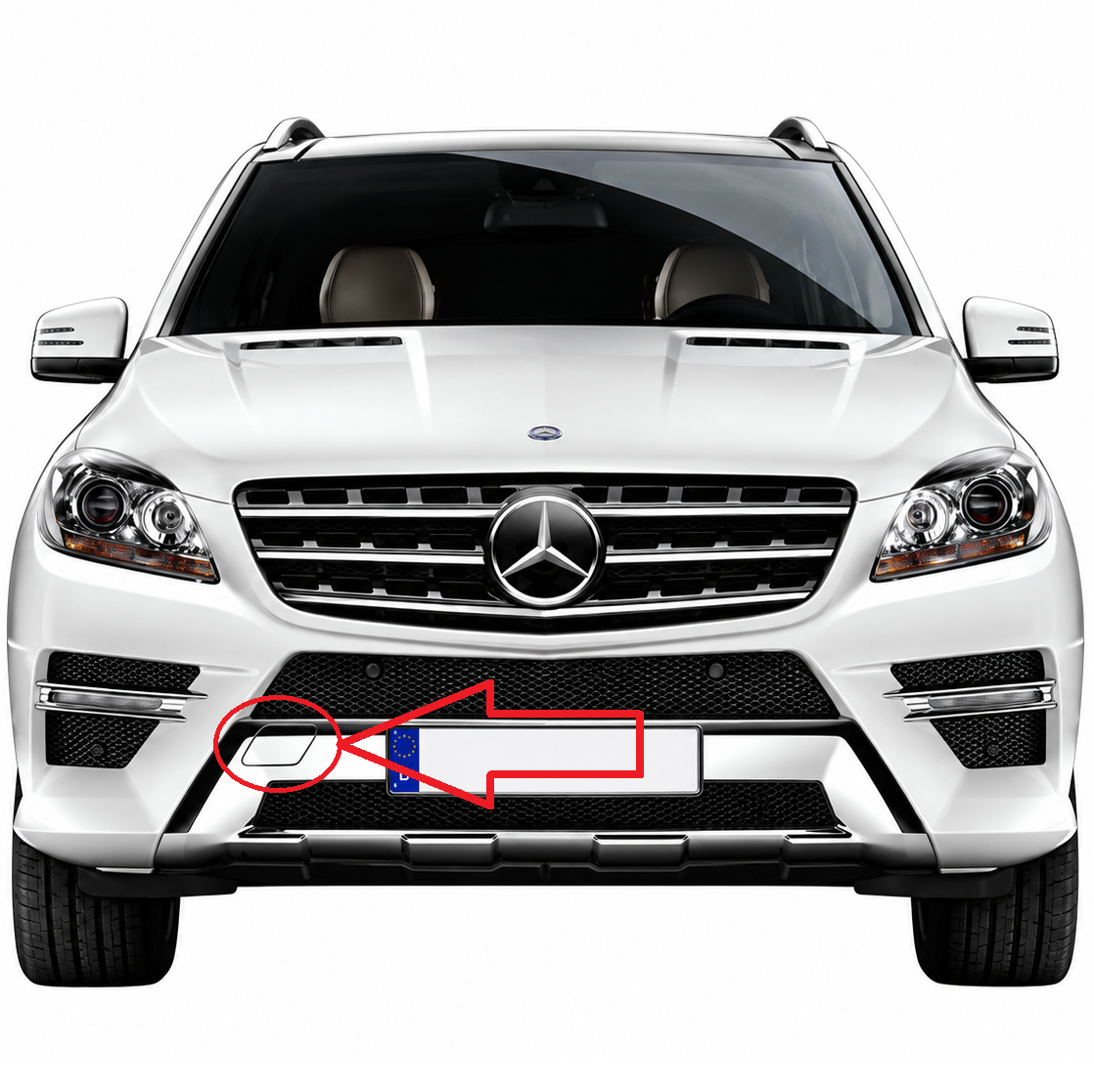 Mercedes M-Class W166 AMG pre-facelift 2011-2015 капаче за кука за теглене