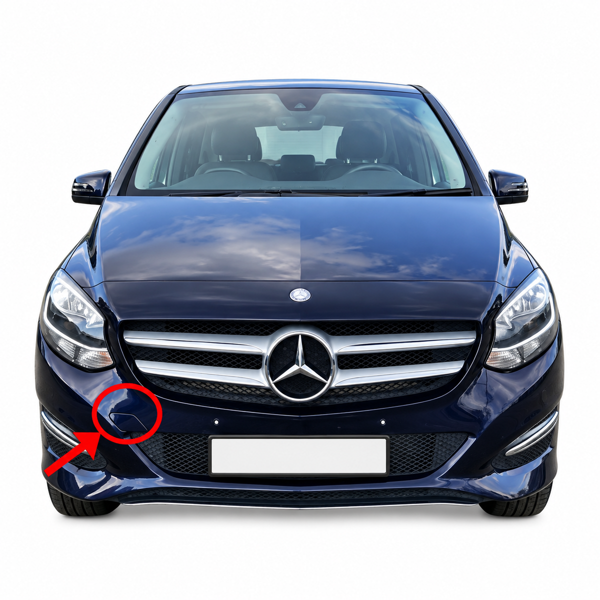 Mercedes-Benz B-Class 242-series pre-facelift 2015-2017 капаче за кука за теглене