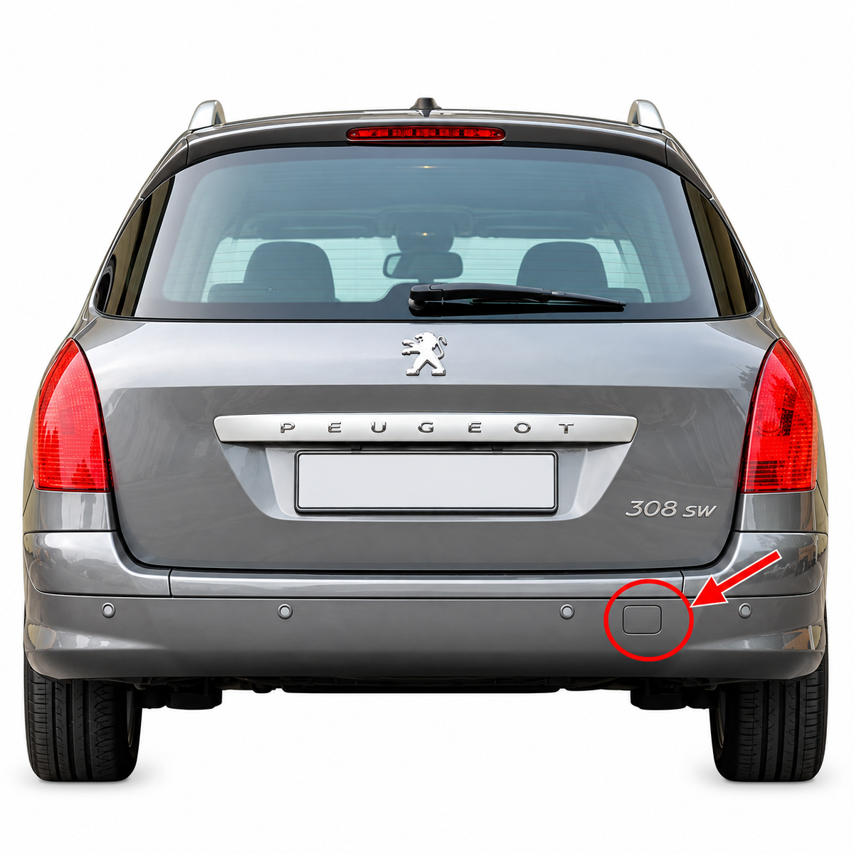 Peugeot 308 I T7 SW pre-facelift / facelift 2008-2014 капаче за кука за теглене