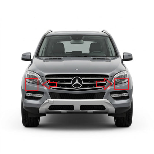 Mercedes ML W166 Pre-Facelift 2011-2015 капачета за пръскалки на фарове