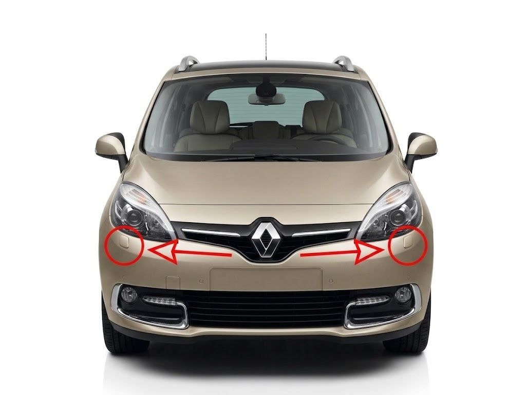 Renault Scenic / Grand Scenic MK3 Phase 2 Facelift 2012-2013 капачета за пръскалки на фарове