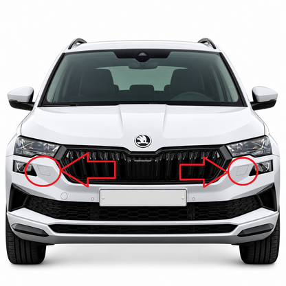 Skoda Karoq NU facelift 2022-present капачета за пръскалки на фарове