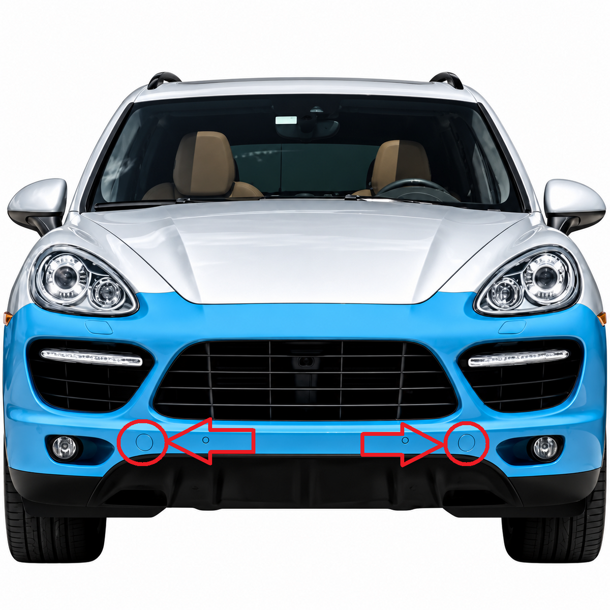 Porsche Cayenne 958.1 pre-facelift 2010-2014 капаче за кука за теглене