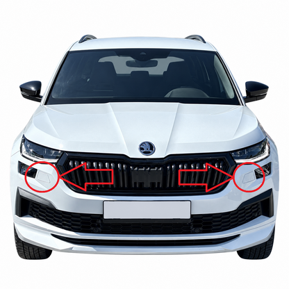 Skoda Kodiaq I / NS facelift 2021-2024 капачета за пръскалки на фарове