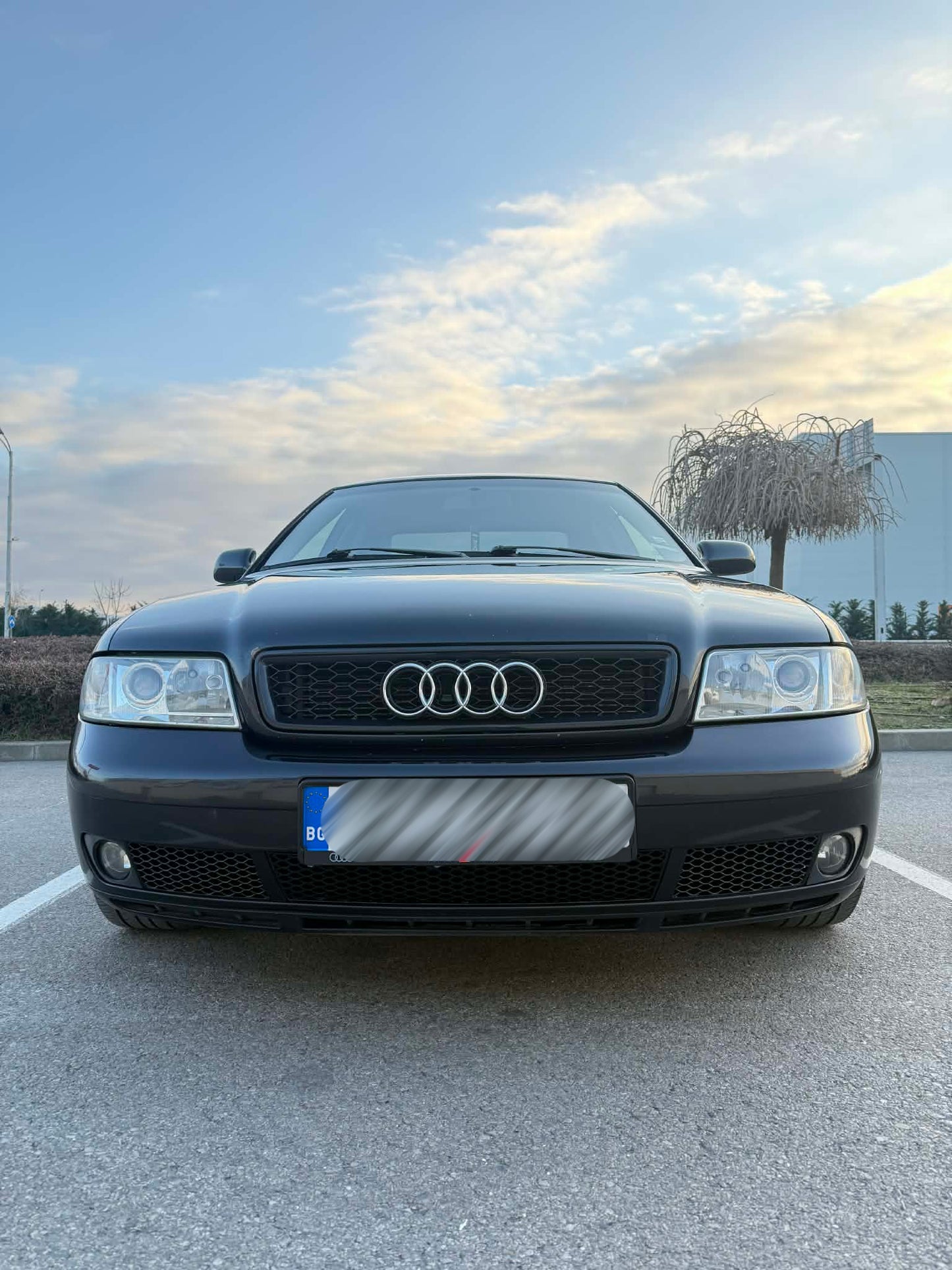 Audi A4 B5 Facelift средна решетка за броня тип "пчелна пита"