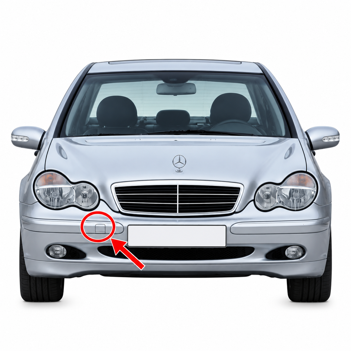 Mercedes-Benz C-Class W203 Classic pre-facelift 2000-2004 капаче за кука за теглене