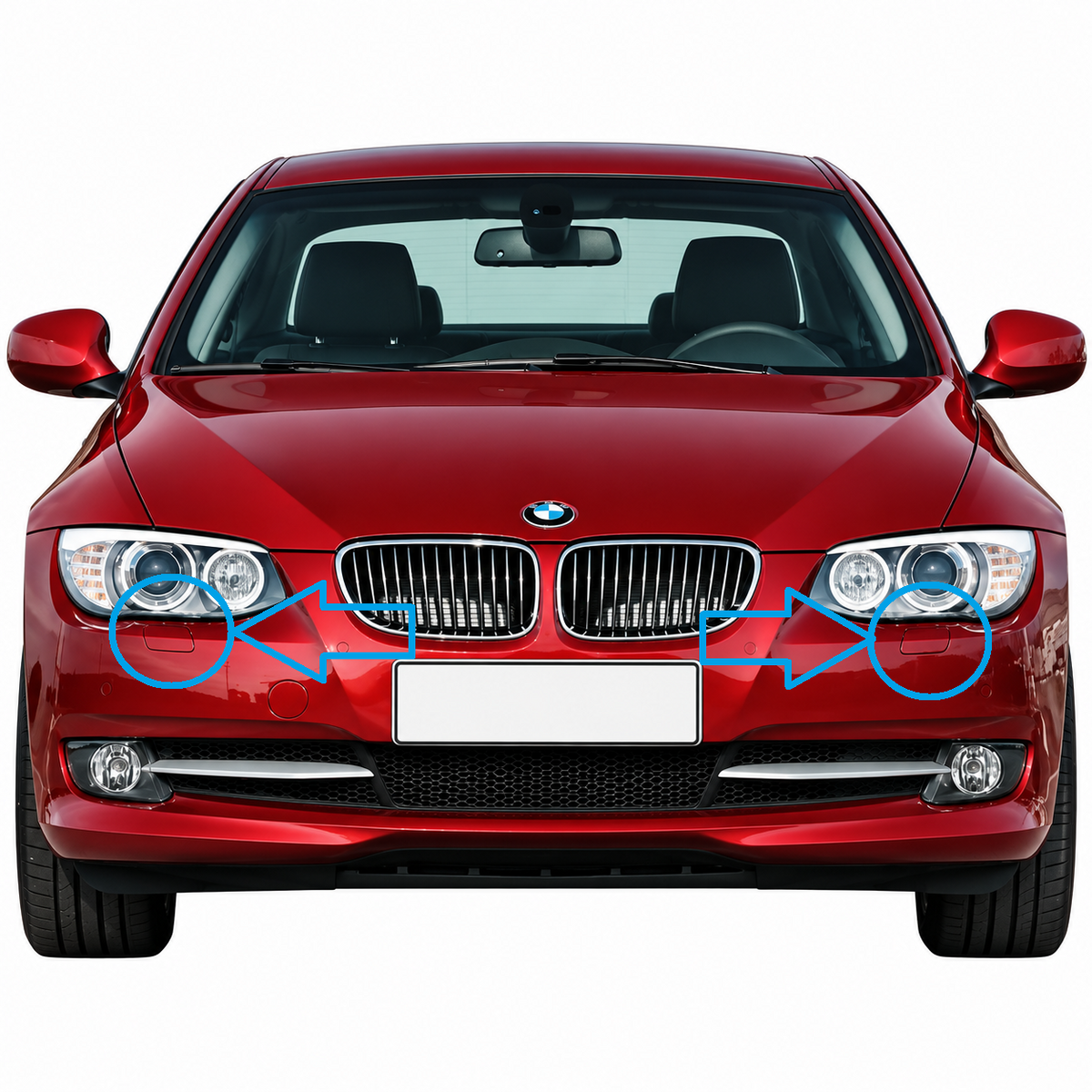 BMW 3 Series E92 / E93 facelift 2010-2013 капачета за пръскалки на фарове