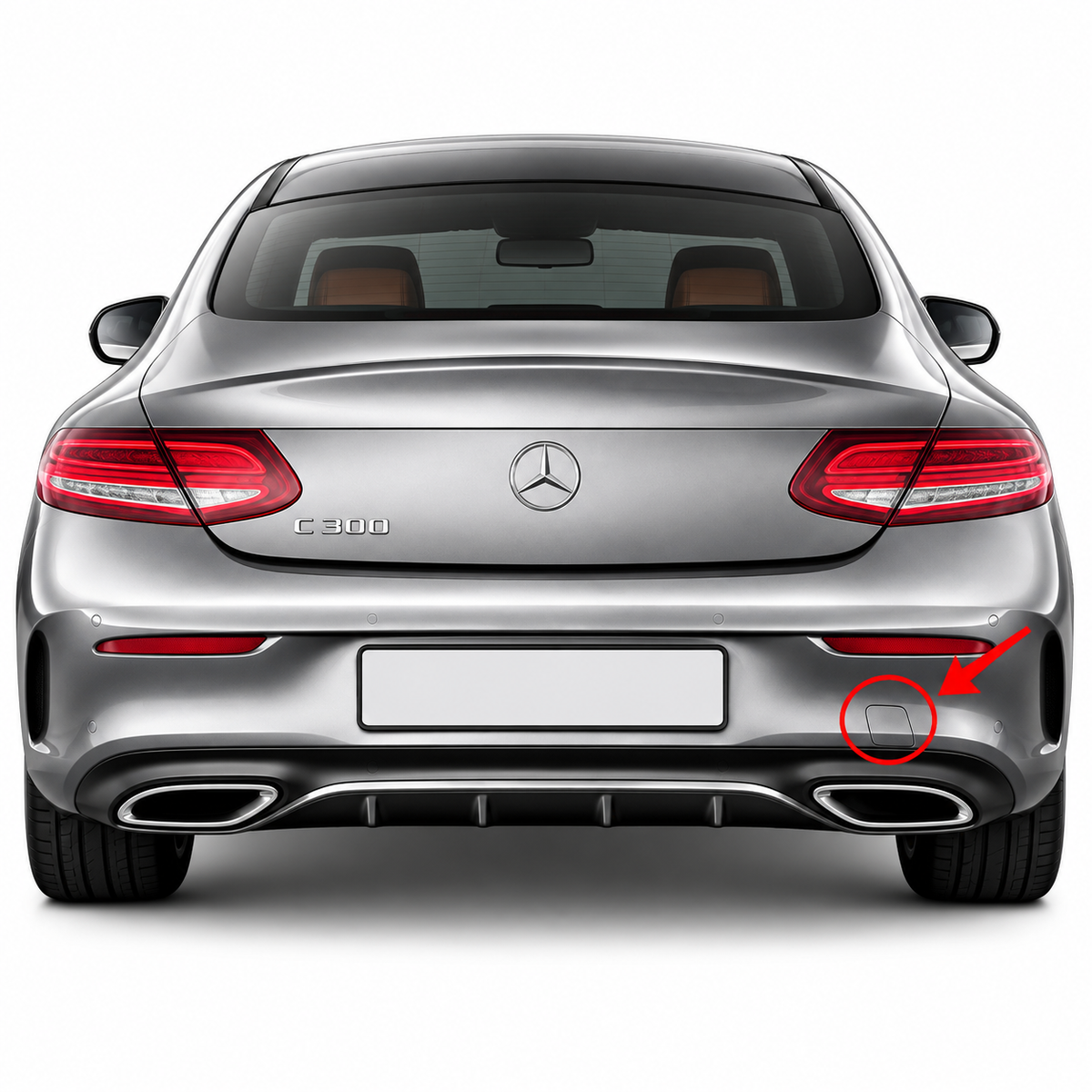 Mercedes-Benz C-Class C205 A205 AMG Line / AMG pre-facelift / facelift 2015-2023 капаче за кука за теглене