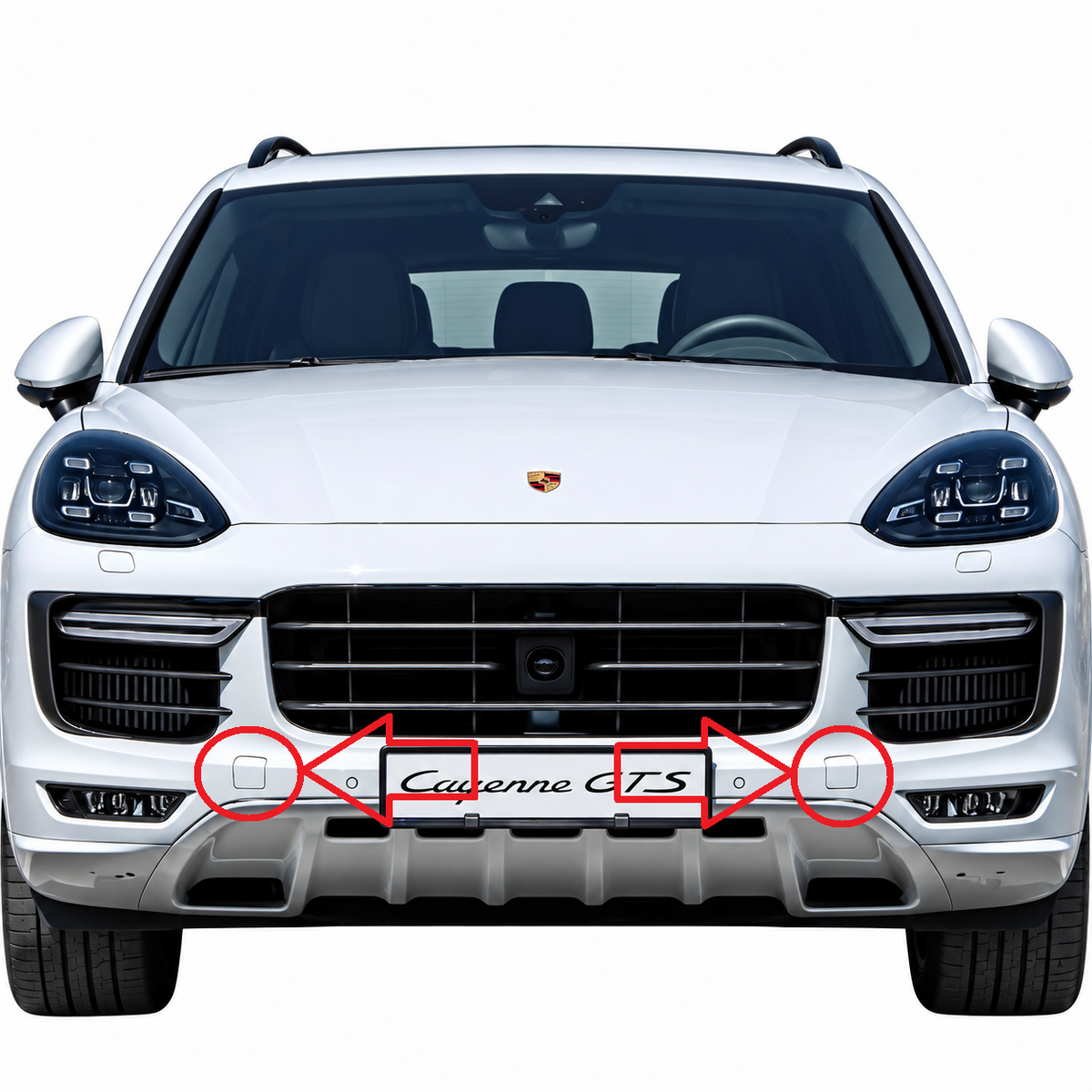 Porsche Cayenne 958.2 GTS / Turbo facelift 2015-2017 капаче за кука за теглене