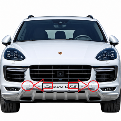 Porsche Cayenne 958.2 GTS / Turbo facelift 2015-2017 капаче за кука за теглене