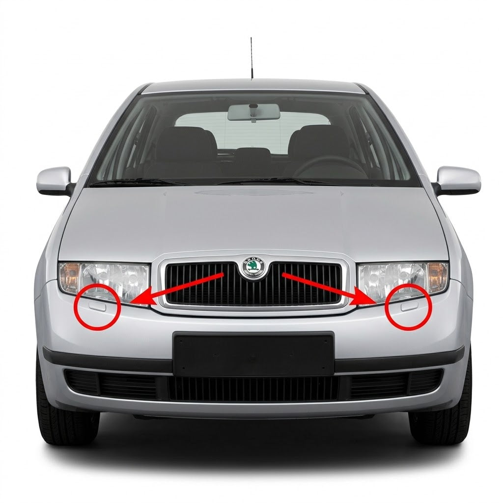 Skoda Fabia MK1 6Y 1999-2007 капачета за пръскалки на фарове
