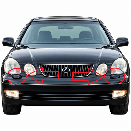 Lexus GS 300 / GS 400 / GS 430 S160 1997-2005 капачета за пръскалки на фарове