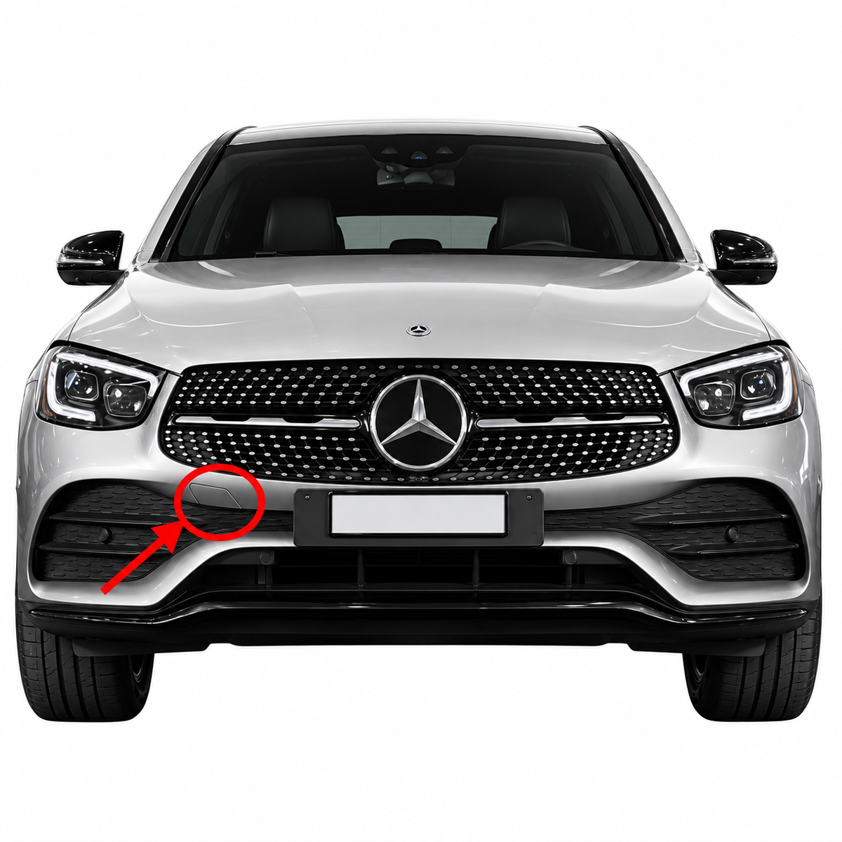 Mercedes-Benz GLC X253 C253 AMG Line / AMG 43 facelift 2019-2023 капаче за кука за теглене