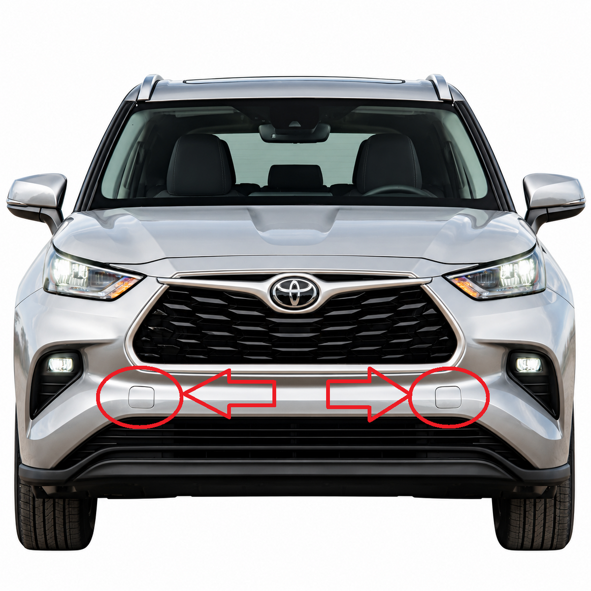 Toyota Highlander IV XU70 pre-facelift 2019-2026 капаче за кука за теглене