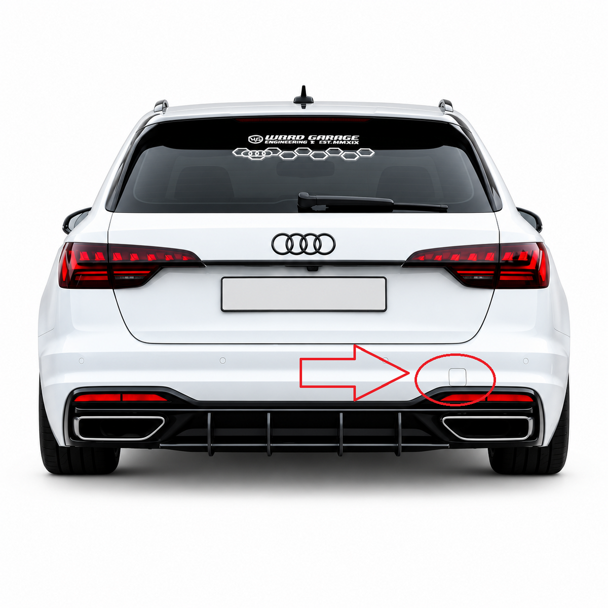 Audi A4 / S4 B9 pre-facelift / facelift 2016-2024 капаче за кука за теглене