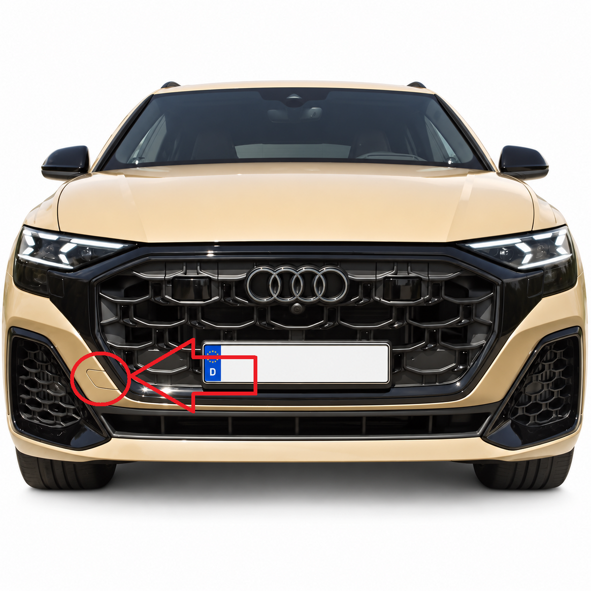 Audi Q8 4M8 S line facelift 2023-present капаче за кука за теглене