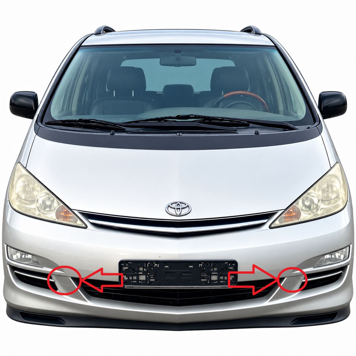 Toyota Previa II XR30 facelift 2003-2006 капаче за кука за теглене