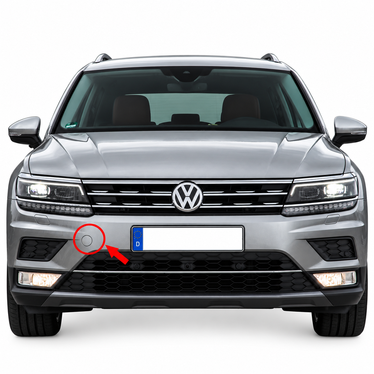 Volkswagen Tiguan AD1 pre-facelift 2017-2020 капаче за кука за теглене