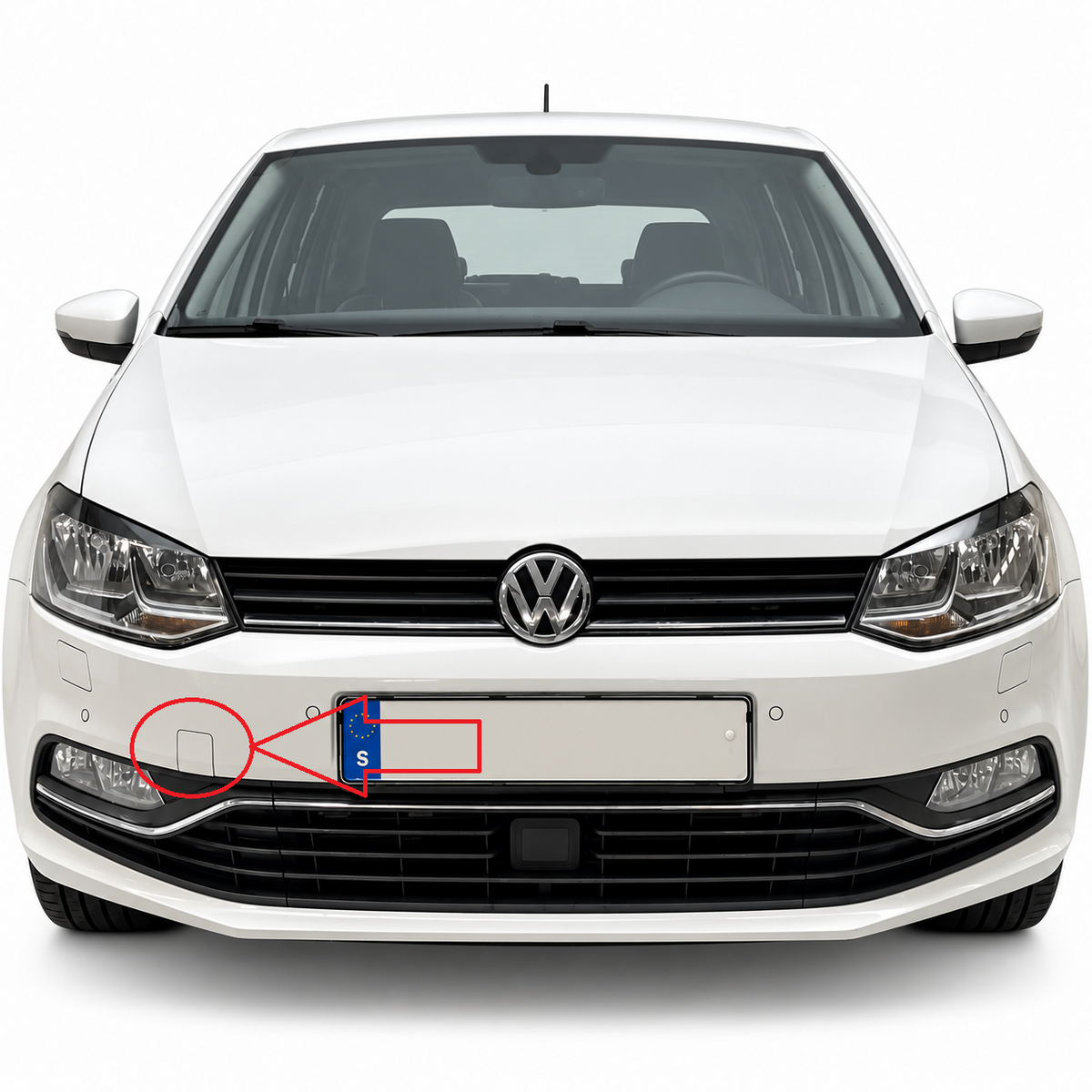 VW Polo 6C facelift 2014-2017 капаче за кука за теглене