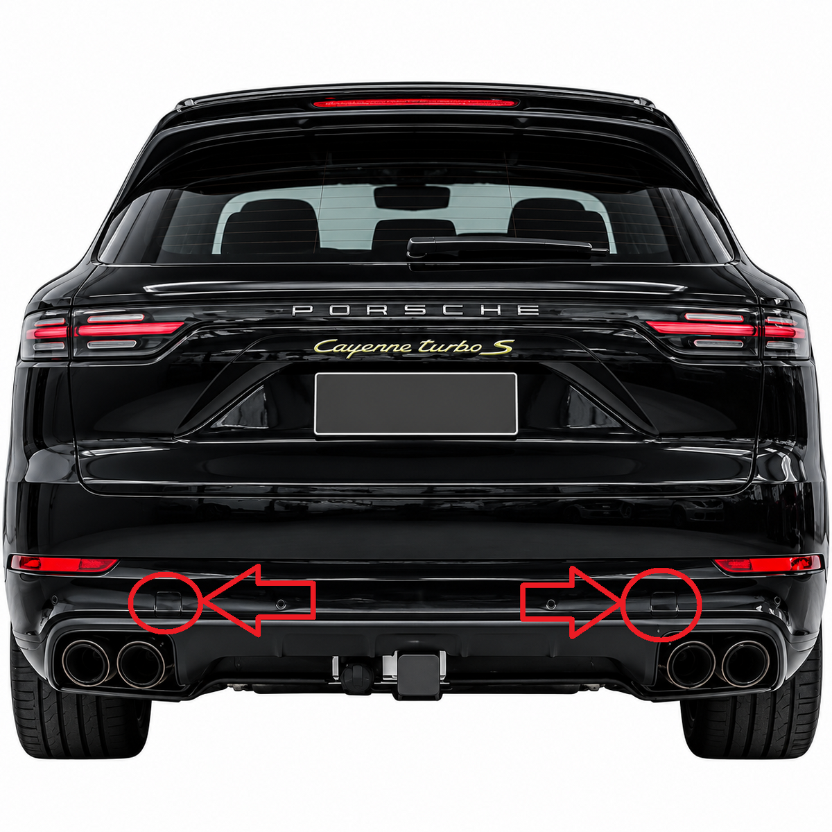 Porsche Cayenne 9YA SportDesign / Turbo pre-facelift 2017-2023 капаче за кука за теглене