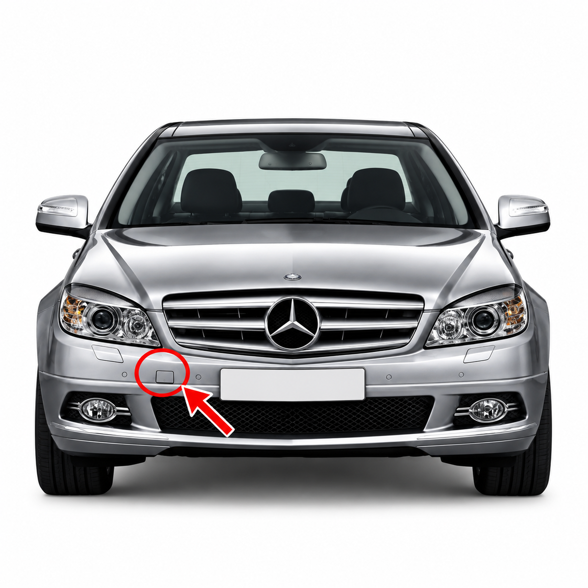 Mercedes-Benz C-Class W204 S204 AMG Sport Package pre-facelift 2007-2011 капаче за кука за теглене