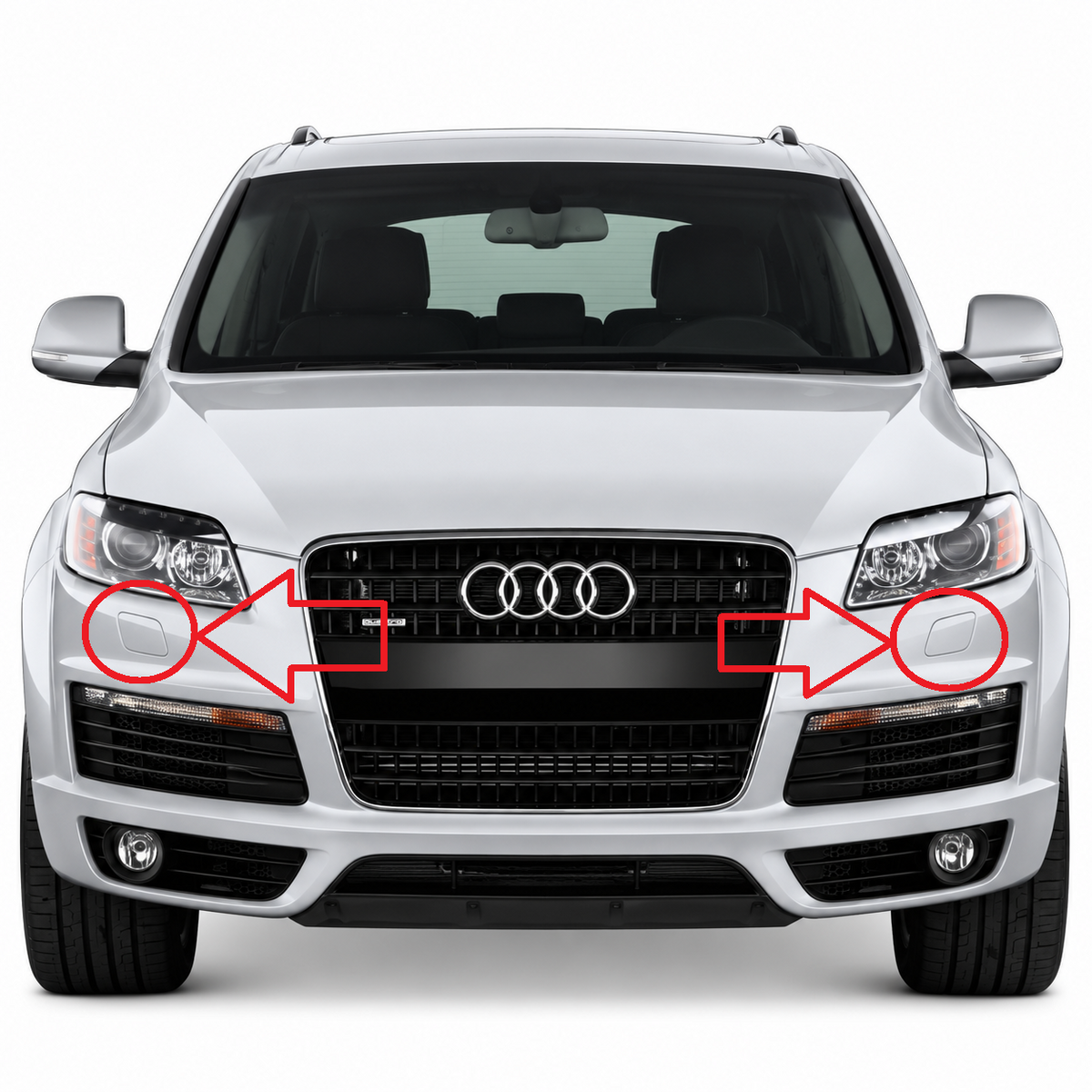 Audi Q7 4L pre-facelift 2006-2009 капачета за пръскалки на фарове