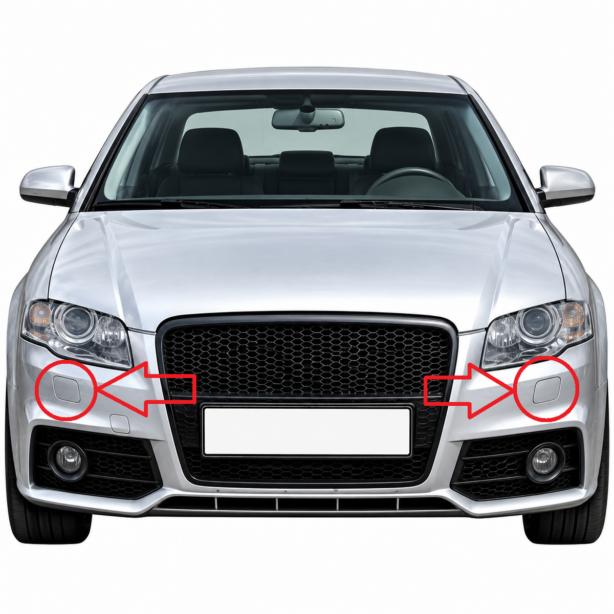 Audi A4 B7 RS-style 2004-2008 капачета за пръскалки на фарове