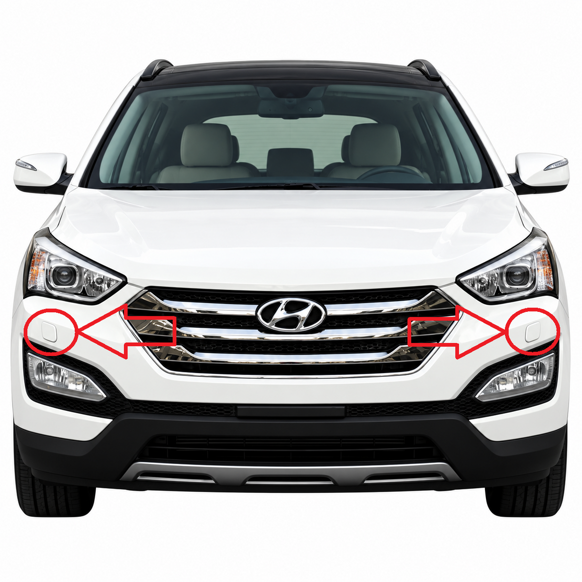 Hyundai Santa Fe DM pre-facelift 2012-2015 капачета за пръскалки на фарове