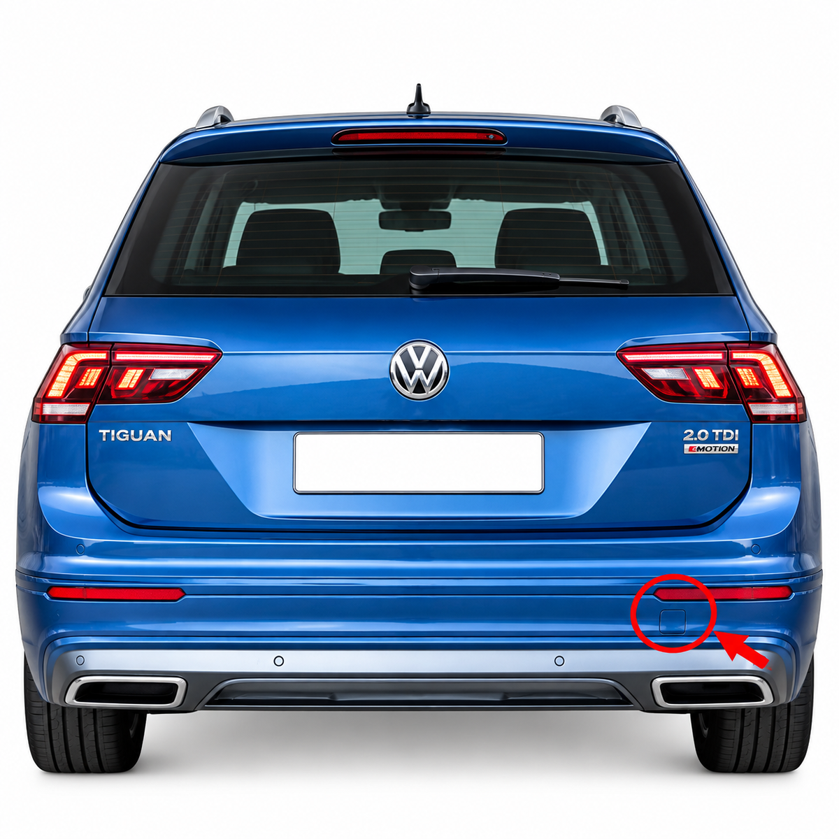 Volkswagen Tiguan AD1 / BW2 Allspace pre-facelift 2017-2020 капаче за кука за теглене