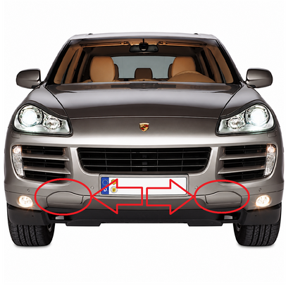 Porsche Cayenne 957 facelift 2007-2010 капаче за кука за теглене