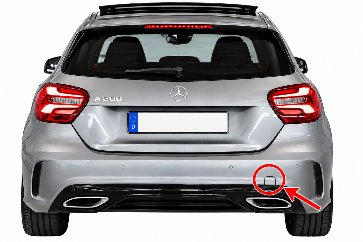 Mercedes-Benz A-Class W176 AMG Line facelift 2015-2018 капаче за кука за теглене