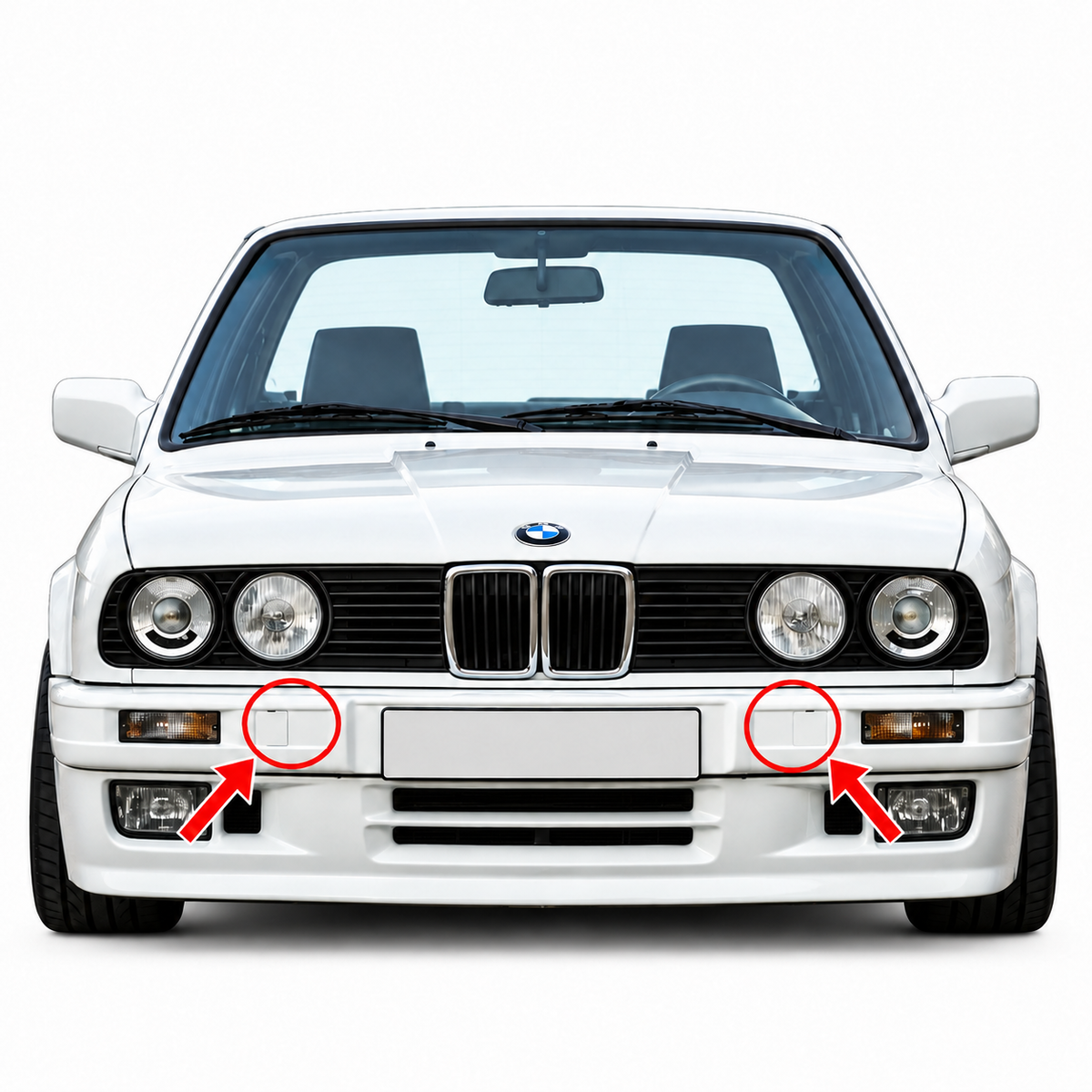 BMW 3 Series E30 M-Tech II facelift 1987-1994 капаче за кука за теглене